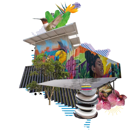 Collage mapa de colombia